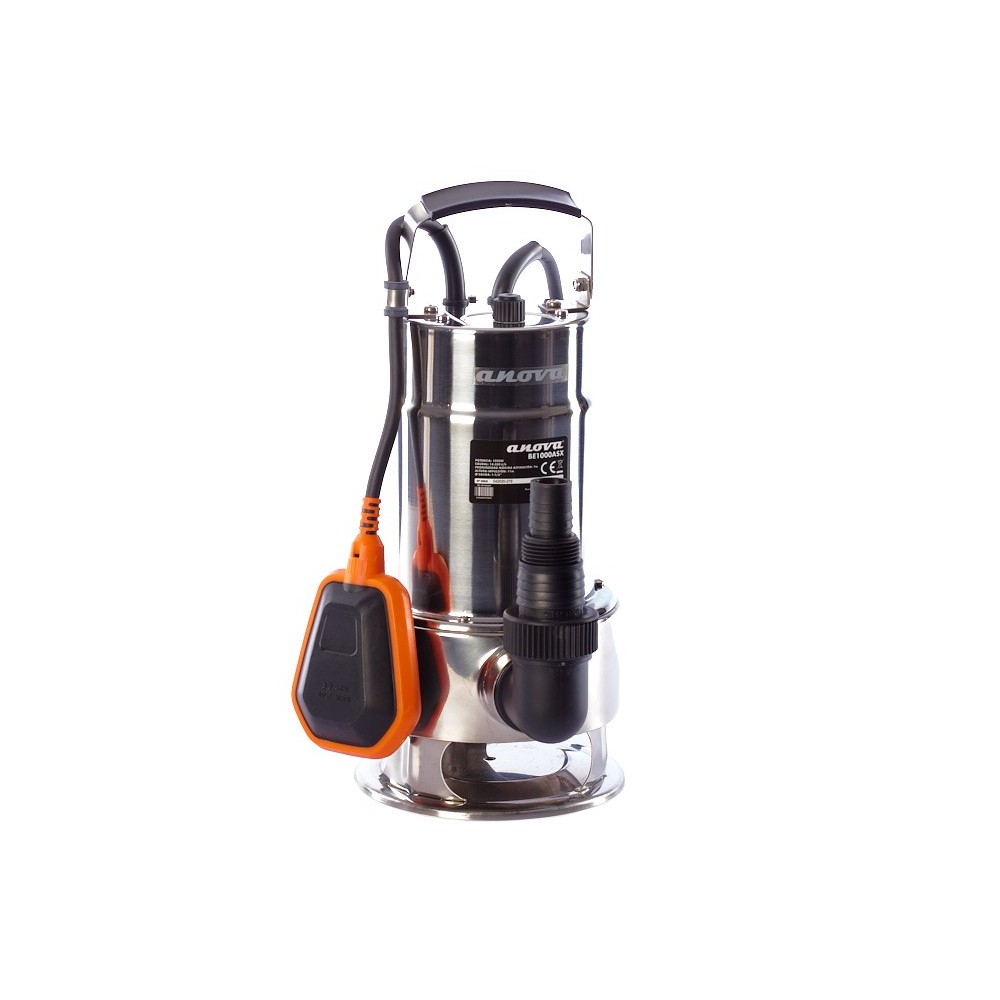 BOMBA ELECTRICA SUMERGIBLE AGUAS SUCIAS 1000W ACERO INOX