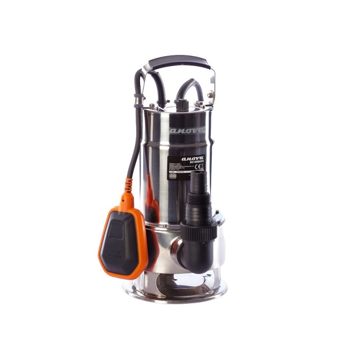 BOMBA ELECTRICA SUMERGIBLE AGUAS SUCIAS 1000W ACERO INOX