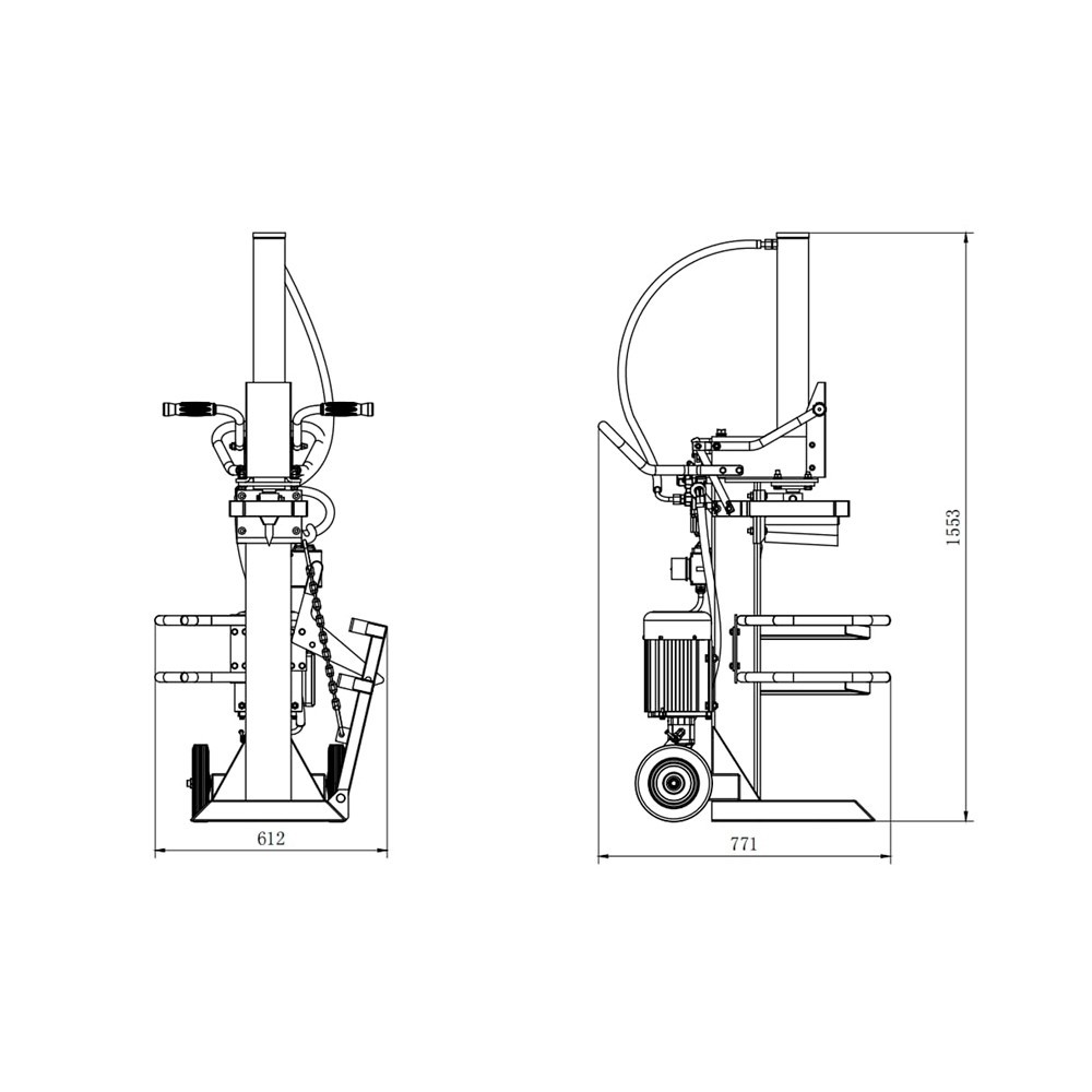 ROMPEDORA DE LEÑA VERTICAL 15 TON