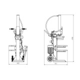 ROMPEDORA DE LEÑA VERTICAL 15 TON