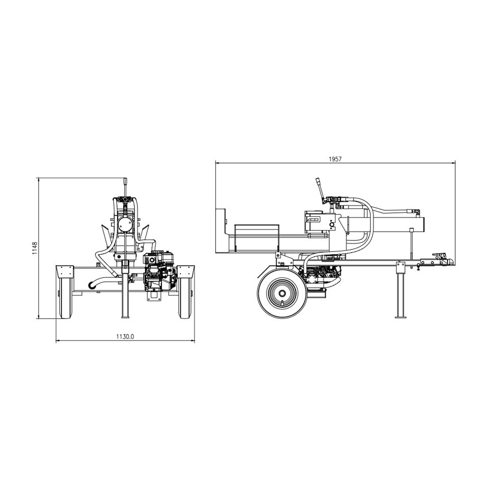 ROMPEDORA DE LEÑA CONVERTIBLE Y REMOLCABLE ATV - 22TON