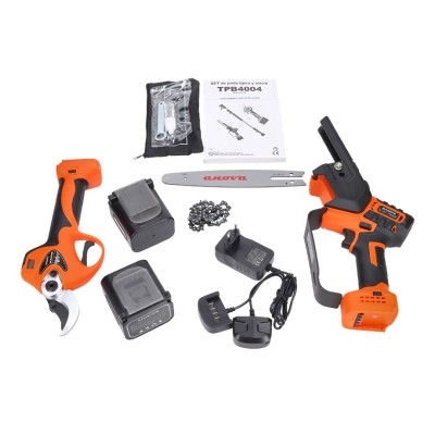 SET DE PODA: TIJERA 40MM + SIERRA 8" + PÉRTIGA 1,5-2,1M 21V ANOVA